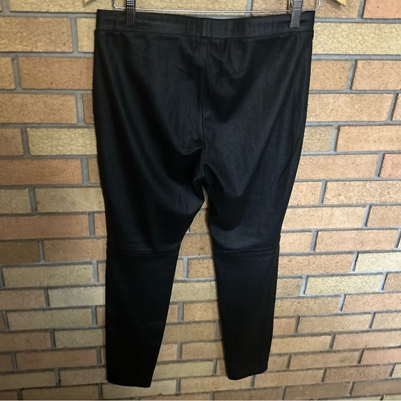 Trouve Faux Leather Leggings Womens Black Pull On Stretch Pants Size Medium - Picture 3 of 4